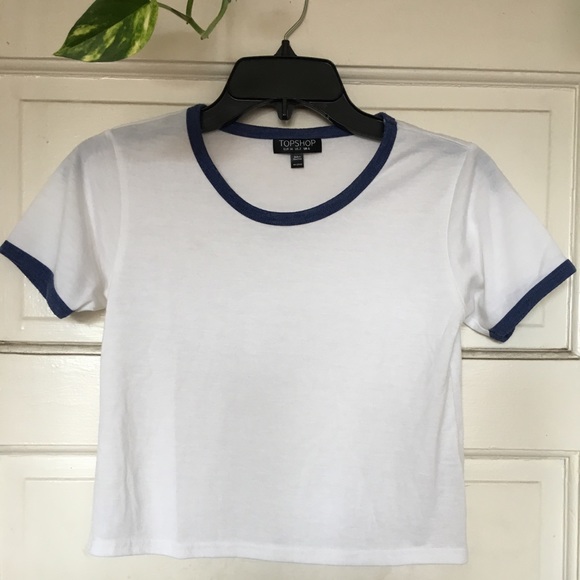 Topshop Tops - A blue and white shirt